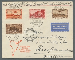 Zeppelinpost Deutschland: 1932 - 4. SAF, Zuleitung Saar Auf Hochwertig Und Portorichtig U.a. Mit Mi. - Poste Aérienne & Zeppelin