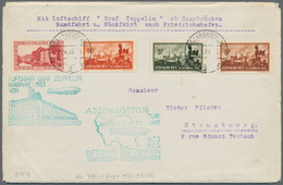 Zeppelinpost Deutschland: 1933, Explosionsunglück Neunkirchen 60 C. - 5 Fr. Mit ZuF Auf Zeppelin-Bri - Airmail & Zeppelin