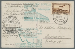 Zeppelinpost Deutschland: 1933 - Saargebietsfahrt/Abschlussflug, Hochwertig Und Portorichtig Mit Mi. - Airmail & Zeppelin