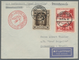Zeppelinpost Deutschland: 1934 - 1. SAF, Zuleitung Saar Zum Anschlussflug Ab Berlin Auf Flugbrief Mi - Airmail & Zeppelin