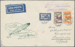 Zeppelinpost Europa: 1931, Hungary Flight, Hungarian Post With Both Stamps 1 And 2 Pengö On Cover Fo - Altri - Europa