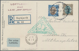 Zeppelinpost Europa: 1931, Iceland Flight With 'Graf Zeppelin', Iceland Post With Two Registered Ppc - Autres - Europe