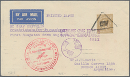 Zeppelinpost Europa: 1932, ENGLAND, 1. Southamerica Flight, British Post 1 S. King George Single On - Sonstige - Europa