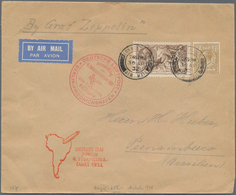 Zeppelinpost Europa: 1932, ENGLAND, 4. Southamerica Flight 'Graf Zeppelin', British Post 1 S. And 2/ - Sonstige - Europa