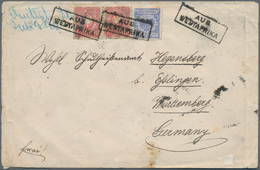 Schiffspost Deutschland: 1890, Brief Mit 2 X 10 Pf Und 20 Pf, Entwertet Mit Ra2 "AUS/WESTAFRIKA" Und - Cartas & Documentos