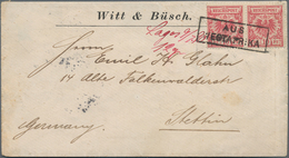 Deutsche Schiffspost Im Ausland - Seepost: 1890, 10 Pfg. Krone/Adler Im Waagerechten Paar (rechte Ma - Andere & Zonder Classificatie