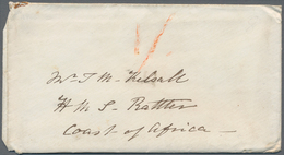 Schiffspost Alle Welt: 1850, Envelope Addressed To "H.M.S.Rattler Coast Of Africa", Postage "1/." In - Altri & Non Classificati