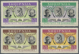 Albanien: 1952. Meeting With Roosewelt And Churchill, Not Issued Semis Postals, Complete Set Of Four - Albanië