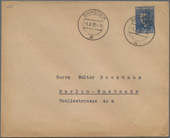 Albanien - Ganzsachen: 1939, 25 Q Blue Postal Stationery Cover With Overprint Cancelled "SHKODER" To - Albanië