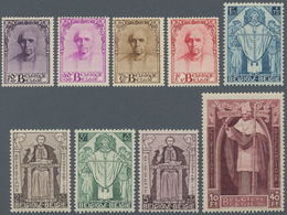 Belgien: 1932, Cardinal Mercier, 10c.-10fr., Complete Set Of Nine Values, Fresh Colours And Well Per - Sonstige & Ohne Zuordnung