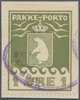 Dänemark - Grönländisches Handelskontor: 1915, 1 Ore, Top And Bottom Imperforated On Piece, With Cer - Autres & Non Classés