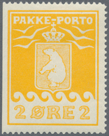 Dänemark - Grönländisches Handelskontor: 1915, 2 Ore Yellow, Imperforated At Left, Mint Hinged. Mich - Andere & Zonder Classificatie