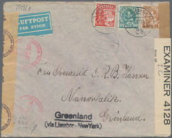 Dänemark - Grönland: 1942, Inbound Air Mail Cover From Denmark At 1.80 Rate Tied "KJOBENHAVN 19.3.42 - Briefe U. Dokumente