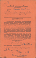 Dänemark - Grönland: 1950 Saving Stamps Booklet In Red-orange Containing 30 Large-numeral Postal Sav - Cartas & Documentos