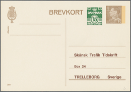 Dänemark - Ganzsachen: 1965 Complete Set Of Three Postal Stationery Cards 25+15 øre With Fluorescent - Postal Stationery