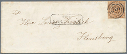 Dänemark - Stempel: 1856, Extremely Rare MUTE 4-RING CANCEL With Centred Dot (stummer 4-Ring Stempel - Frankeermachines (EMA)