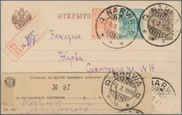 Estland: 1919, Two Picture-postcards And One Postcard With Different Provisional Postmarks, Conditio - Estonie