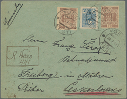Estland: 1919, R Letter From VÖRU (Werro) To Freiberg (Czechoslovakia), Without Arrival Postmark. - Estonia