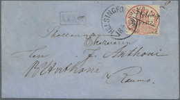 Finnland: 1856-58 10k. Carmine On Vertically LAID PAPER, Used On Cover From Helsingfors To Rauma, Ti - Usati