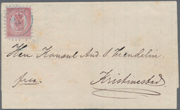 Finnland: 1874, 40 P Rose Blazon (short Tongue Below) On Folded Letter From Helsingfors To Kristines - Used Stamps