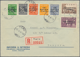 Finnland - Finn. Besetzung: Ostkarelien: 1941, Philatelic Registered Cover With Colour Franking From - Other & Unclassified