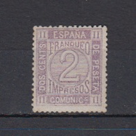 ESPAÑA.  EDIFIL 116a(*).  2 CT GRIS AMADEO I - Unused Stamps