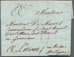 Frankreich - Vorphila: 1792, "40/Quermont" (Montoire) Department Two-liner On Complete Folded Letter - 1792-1815: Veroverde Departementen