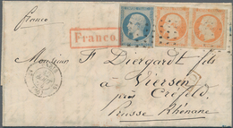 Frankreich: 1856, Two Covers Both Of One Correspondence Sent From Paris Via Aachen (transit Cancel O - Ungebraucht