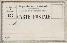 Frankreich: 1870 Unused Carte-précuseur, Private Essay On Order Of The Postal Administration, Rare - Ungebraucht