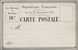 Frankreich: 1870 Unused Carte-précuseur, Private Essay On Order Of The Postal Administration, Rare - Nuovi