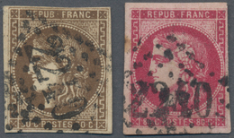 Frankreich: 1870, Bordeaux Issue, 30c. Deep Brown ("brun Fonce") And 80c. Rose-carmine, Two Used Sta - Nuevos