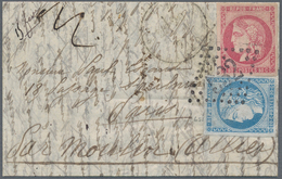 Frankreich: 1871 (12.2), Boule Des Moulins Letter With AKST Paris 20 C. And 80 C. Bordeaux Edition F - Unused Stamps