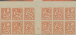 Frankreich: 1900, Mouchon 15c. Orange, Essay In Issued Colour And Design On Ungummed Paper With Wate - Ungebraucht