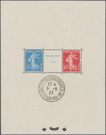 Frankreich: 1927, Strasbourg Souvenir Sheet Clearly Oblit. By Special Event Postmark "STRASBOURG EXP - Ungebraucht