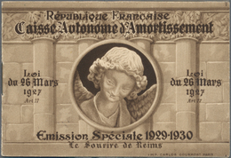 Frankreich: 1930, Le Sourire De Reims, Complete Booklet Comprising Two Panes Of Four Stamps Each, Mi - Ungebraucht