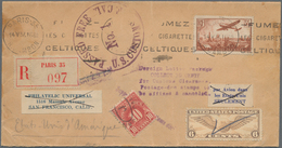 Frankreich: 1937 (14.5.), Registered Airmail Cover Bearing Airmail Issue 3.50fr. Redbrown Used From - Ungebraucht
