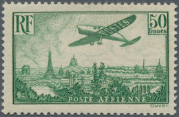 Frankreich: 1936, Airmail 50fr. Green, Fresh Colour And Well Perforated, Mint Never Hinged. Maury A1 - Unused Stamps