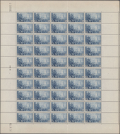 Frankreich: 1936, International Peace Union 1,50fr. Blue In A Complete (folded) Sheet Of 50 With Mar - Ungebraucht