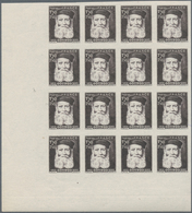 Frankreich: 1944, 50 Years Death Of Composer Charles Gounod 1.50+3.50fr. IMPERFORATED Block Of 16 Fr - Unused Stamps