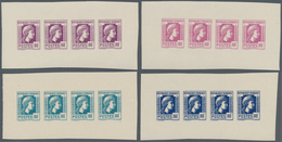 Frankreich: 1944, Definitives "Marianne", Not Issued, 80c., Group Of Four Imperforated Panes Of Four - Unused Stamps