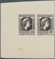 Frankreich: 1944, Definitives "Marianne", Not Issued, 50fr. Brownish Black, Imperforated Essay, Hori - Unused Stamps