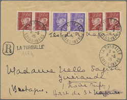 Frankreich: 1945, Philatelically Influenced Letter As Registered Mail From La Turballe (St. Nazaire - Unused Stamps