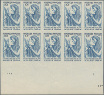 Frankreich: 1946, Peace Conference In Paris Set Of Two (Peace Dove) In IMPERFORATE Blocks Of Ten Fro - Ungebraucht