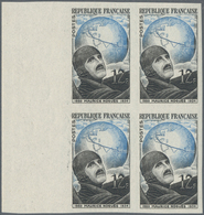 Frankreich: 1951, Maurice Nogues 12fr. (pilot) IMPERFORATDE Block Of Four From Left Margin, Mint Nev - Unused Stamps