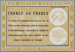 Frankreich: 1966. Essay Coloured Vivid Chrome Yellow For "International Reply Coupon 40 Francs" (Vie - Unused Stamps