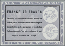 Frankreich: 1966. Essay Gray Coloured For International Reply Coupon 40 Francs (Vienna Type). Collec - Ungebraucht