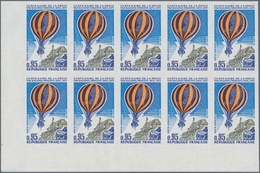 Frankreich: 1971, Centenary Of Ballon Monte (1870/71) 0.95fr. (balloon Over Gare Austerlitz) IMPERFO - Unused Stamps