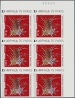Frankreich: 1974, Arphila Paris 2.00fr. 'Gobelin From Georges Mathieu' IMPERFORATE Block Of Six From - Unused Stamps