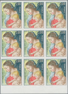 Frankreich: 1977, 400th Birthday Of Peter Paul Rubens 2.00fr. 'Virgin With Child' IMPERFORATE Block - Unused Stamps