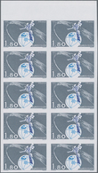 Frankreich: 1980, 25 Years Of Eurovision 1.80fr. (satellite And Globe) IMPERFORATE Block Of Ten From - Unused Stamps